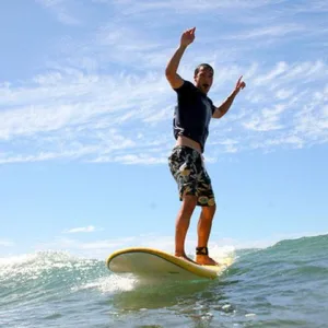 Beginner to advanced surf lessons on scenic island beaches