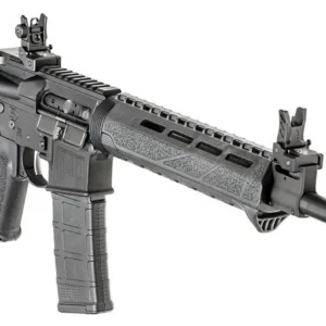 Five guns neatly arranged in a protective case