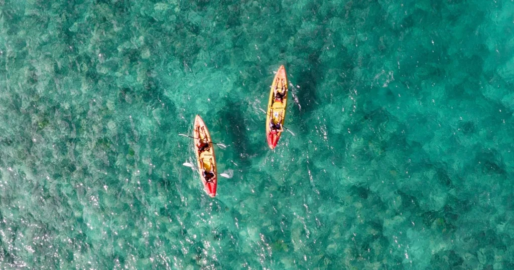 Guided kayak tour exploring Popoia Island and Kailua Bay