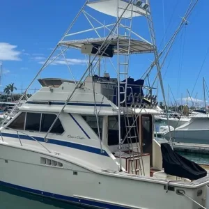 Anglers fishing on a boat during full day Maui adventure