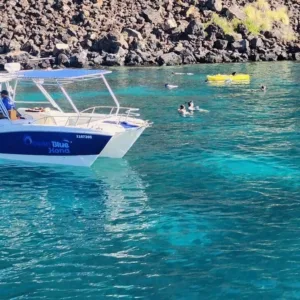 Group enjoying snorkeling tour along Kona coast