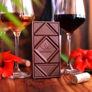 Enjoying wine and chocolate pairing in a cozy setting