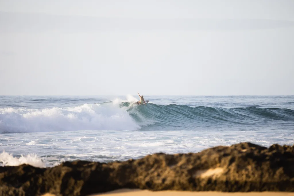 Guided surf experience exploring local wave spots