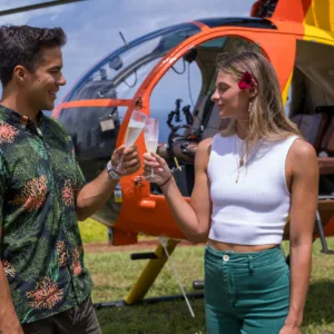 Private helicopter landing service available on Oahu island