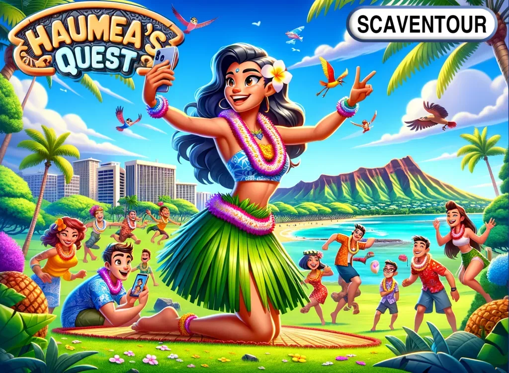 Interactive video scavenger hunt adventure with Haumea’s Quest