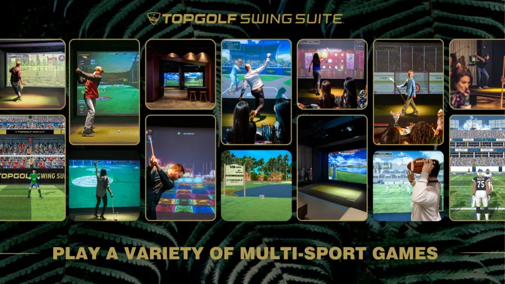 Players enjoying interactive games at Topgolf Swing Suite Valley Alley