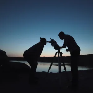 VIP couple enjoying stargazing on island tour