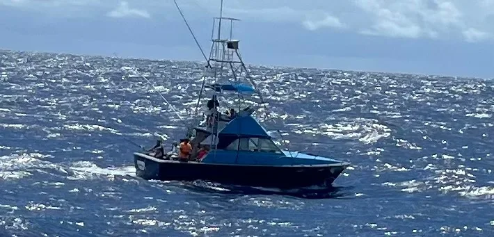 Half-day Bertram charter for island exploration and relaxation