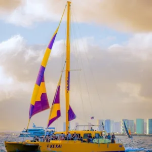 Sunset sail along Waikiki’s beautiful shoreline