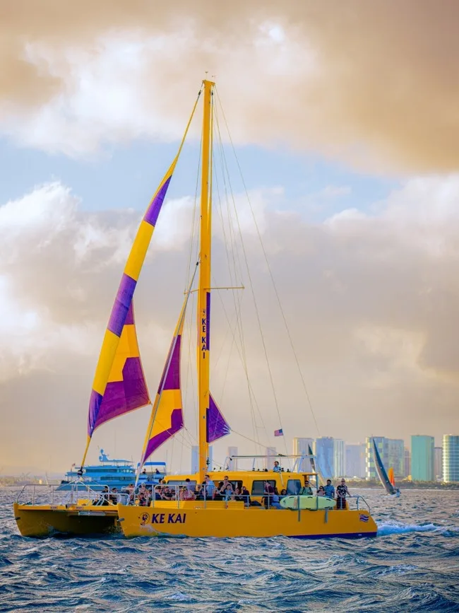 Sunset sail along Waikiki’s beautiful shoreline