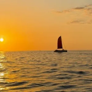 Sunset sailing combined with a refreshing swim adventure