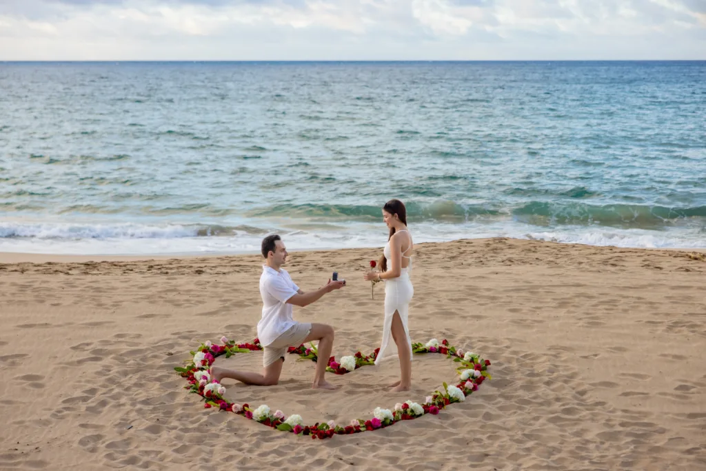 Romantic proposal package with special arrangements and surprises