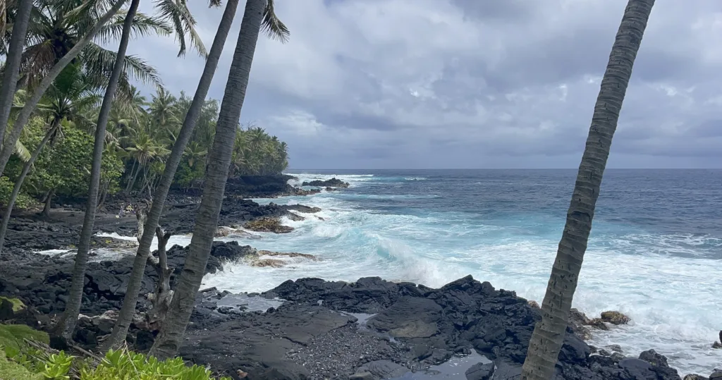 Scenic e-bike tour along Hawaiian beach cliffs