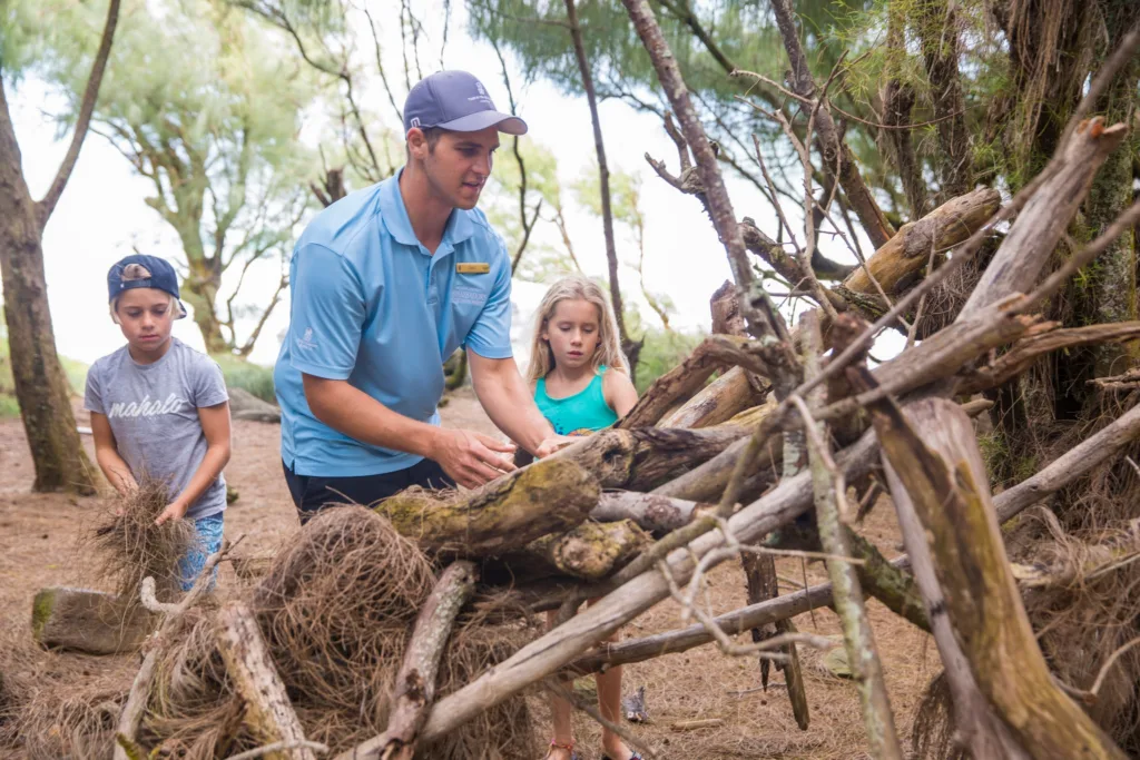 Challenging outdoor survivor style adventure course