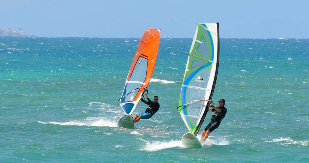 Advanced private windsurfing lessons on island