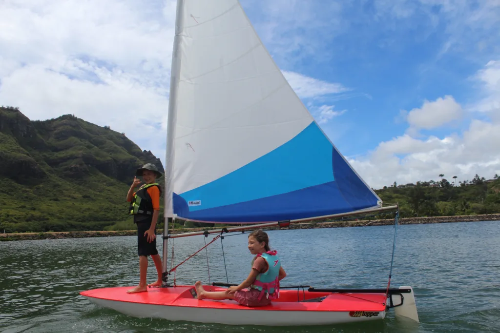 Young campers learning basics during spring break camp
