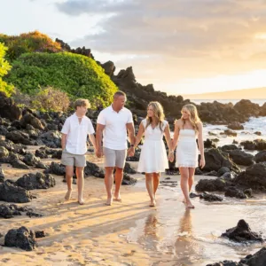 Couple smiling during a quick Maui photo session