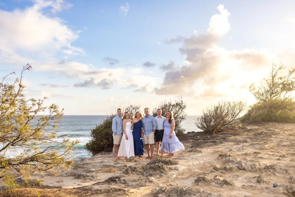 Couple sharing smiles during 60 minute Kauai photo shoot