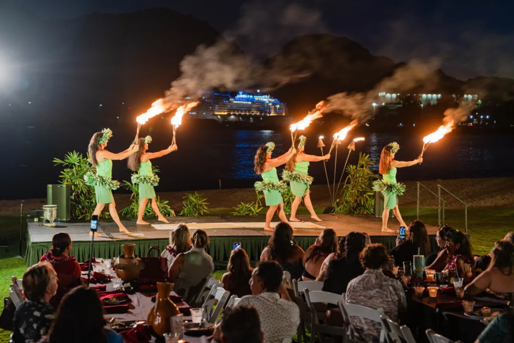 Traditional Polynesian drums and dance performance in Kauai