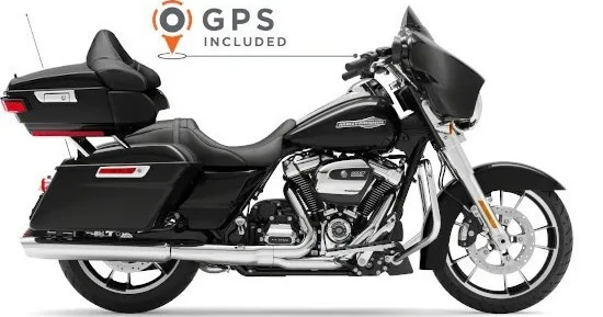 Harley Davidson Street Glide Touring Edition motorcycle in action