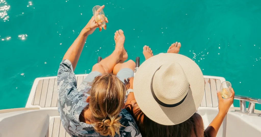 Seven to twelve guests on a 6.5 hour ocean cruise