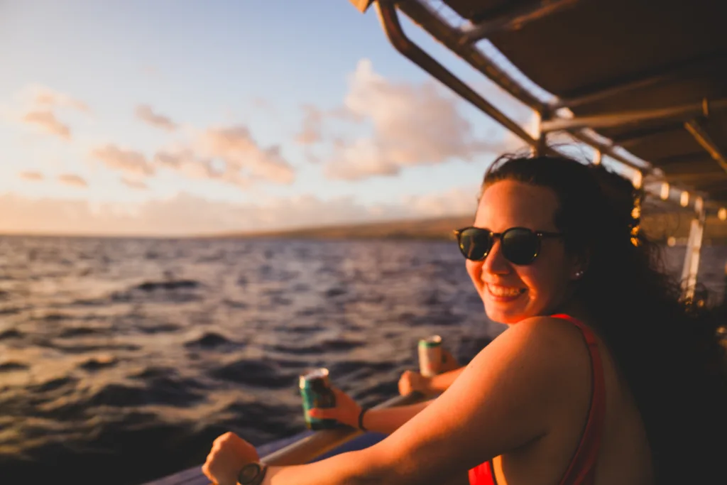 Sunset cruise along Mauna Kea’s scenic coastline