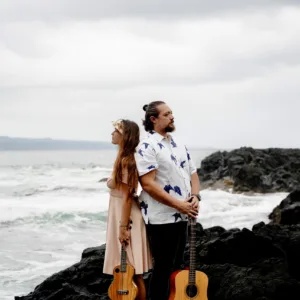 Enjoying Kanikapila acoustic music at sunset in Maui