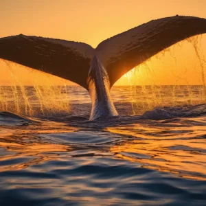 Sunset whale watching tour departing from Mala Ramp
