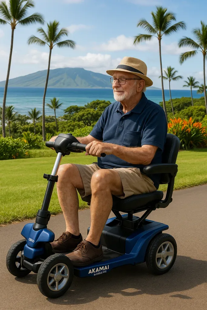 Sturdy heavy duty scooter for island tours