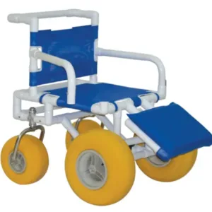 All-terrain beach wheelchair for rough sandy surfaces