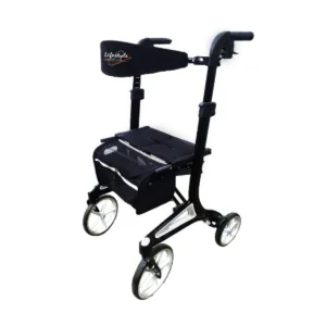 Tall specialty rollator designed for scuba diving trips