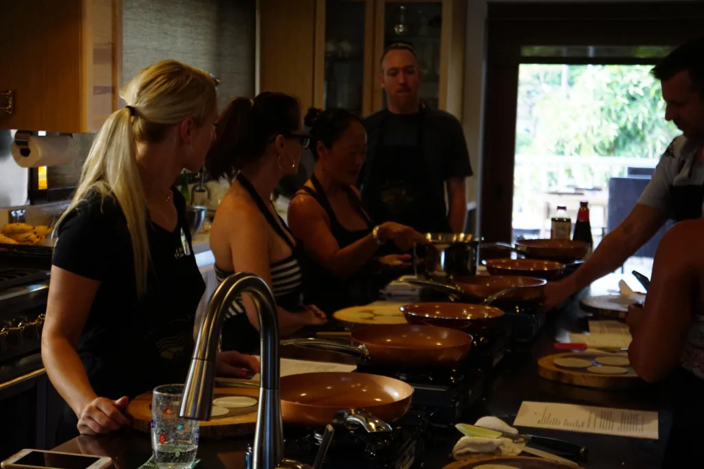Luxury island tour vehicle driving along coastal road