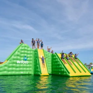 Group enjoying scuba diving adventure in clear blue waters