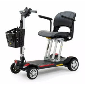 Wheelchair-mounted crutch holder for hands-free mobility support