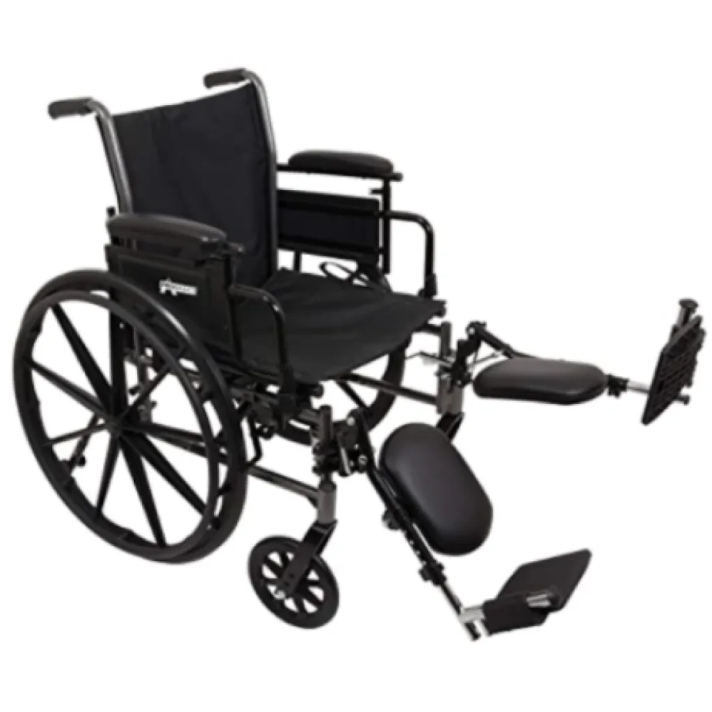 Elevating leg rest accessory enhancing wheelchair user comfort