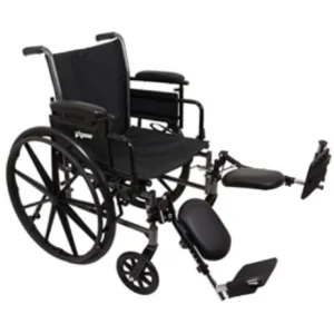 Elevating leg rest accessory enhancing wheelchair user comfort