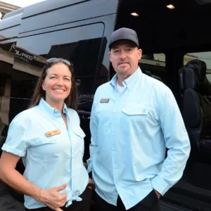 Scenic shuttle ride to active volcano site