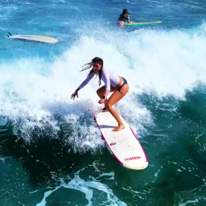 Surfing lesson at Waikīkī beach for beginners