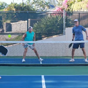 Advanced liveball game played on vibrant island field
