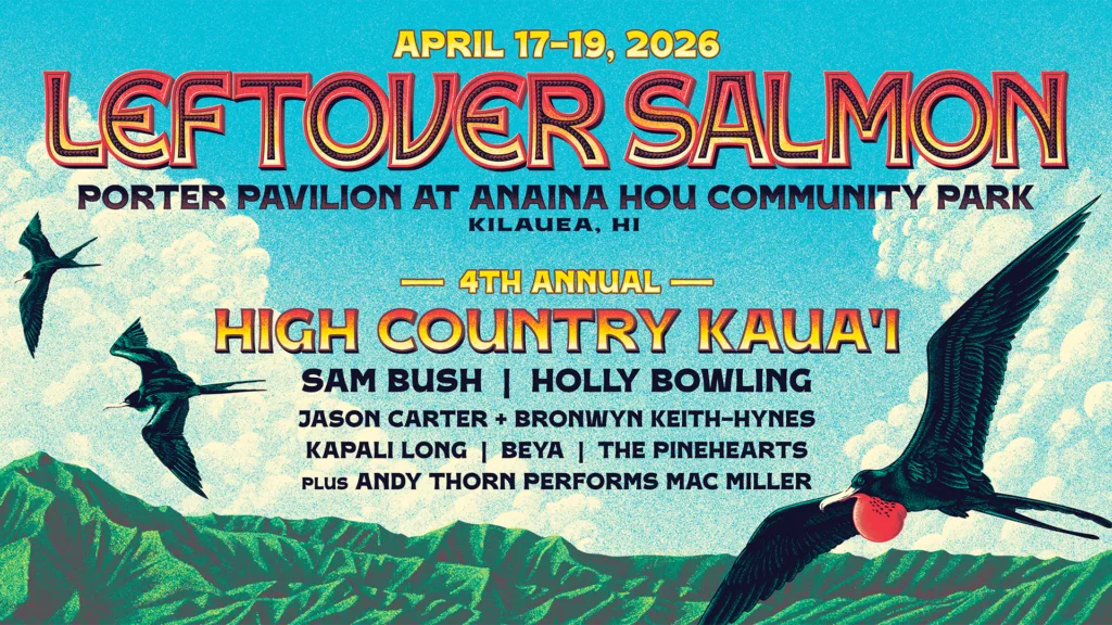 Live performance by Leftover Salmon band on stage