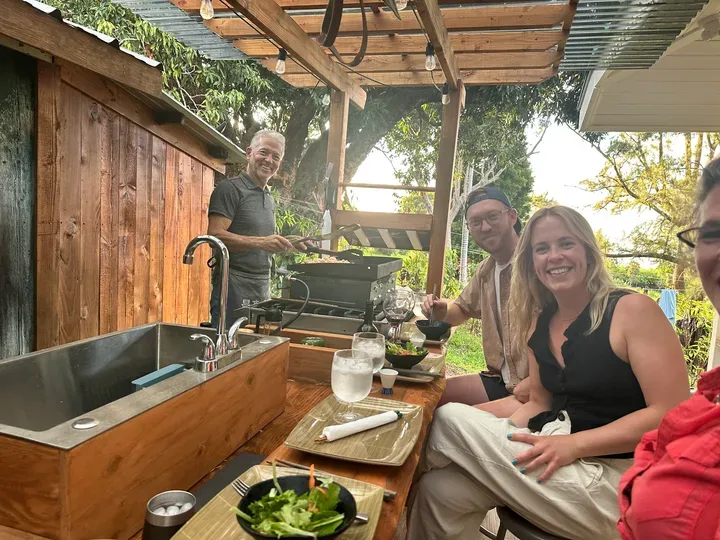 Island tour featuring backyard farm and authentic izakaya dining