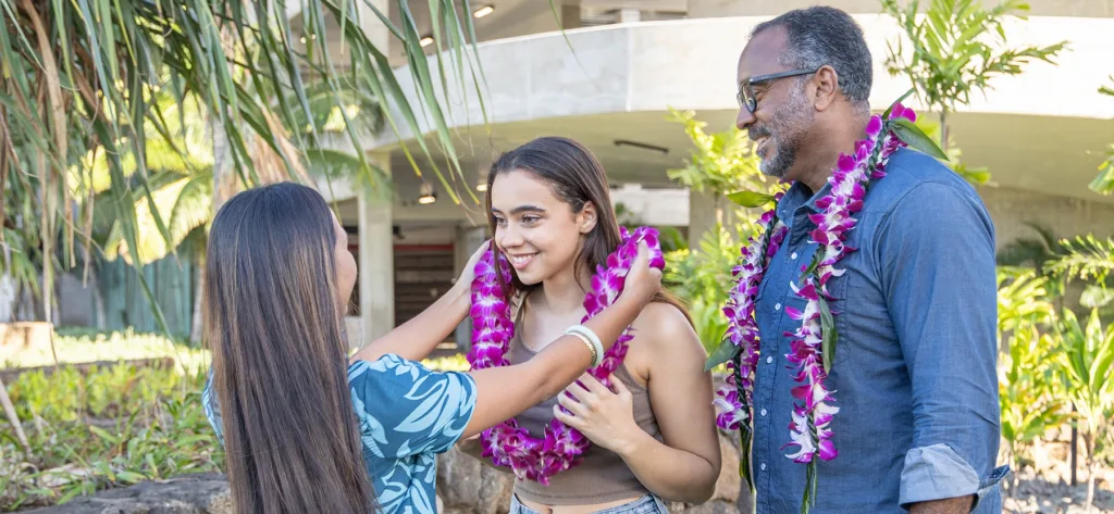 Custom lei greeting service at Kahului Airport Maui