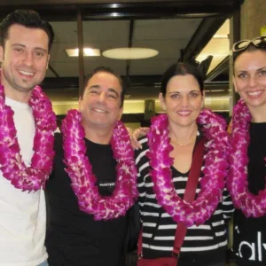 Custom lei greeting at Lihue Airport in Kauai