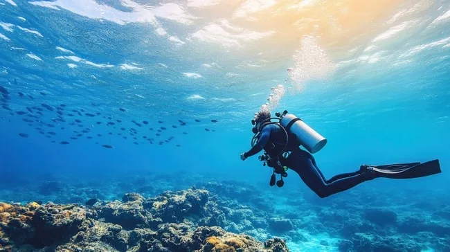 Experienced guide leading private shore dive in Maui