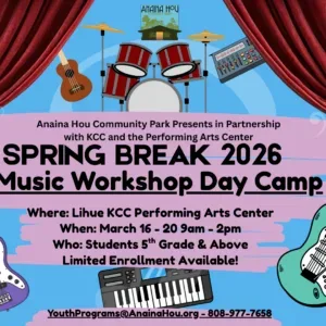 Students playing instruments at spring break music workshop