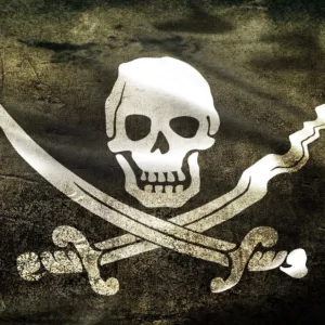 Pirate-themed ship docked at Whaler's Village harbor