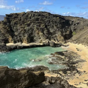 Panoramic ocean view from circle island tour
