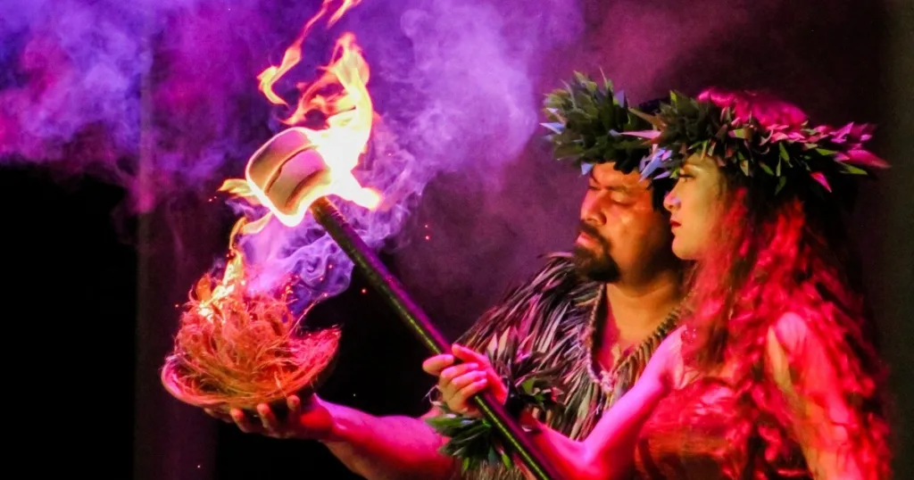 Exclusive celebrity seating area at Ka Moana Luau event