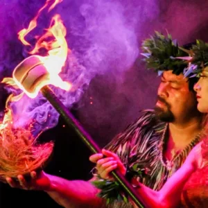 Exclusive celebrity seating area at Ka Moana Luau event