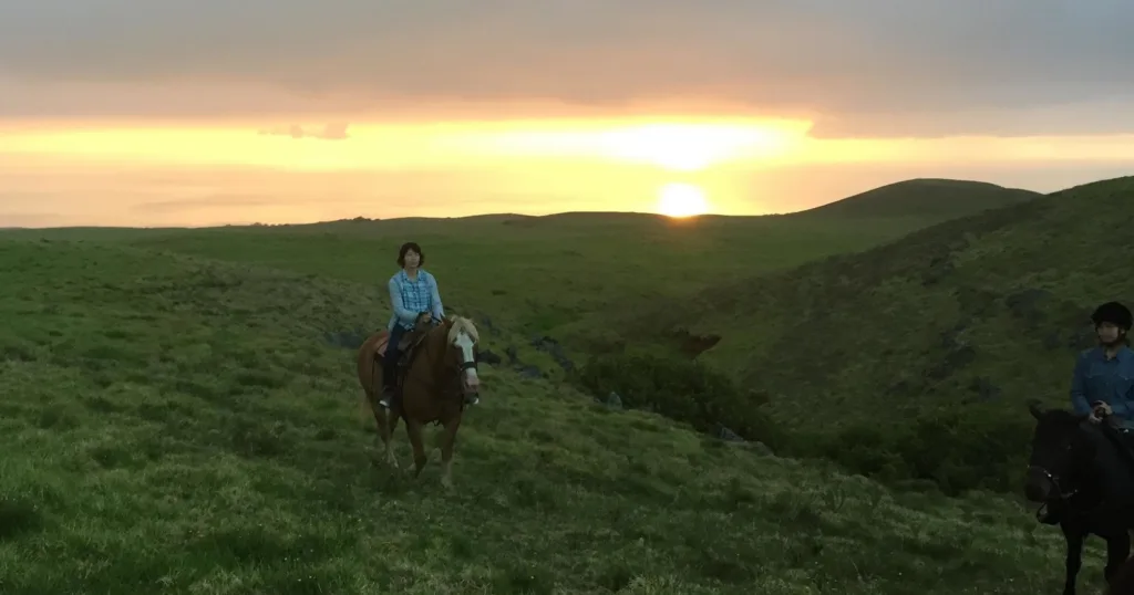 Private ride during stunning sunset views
